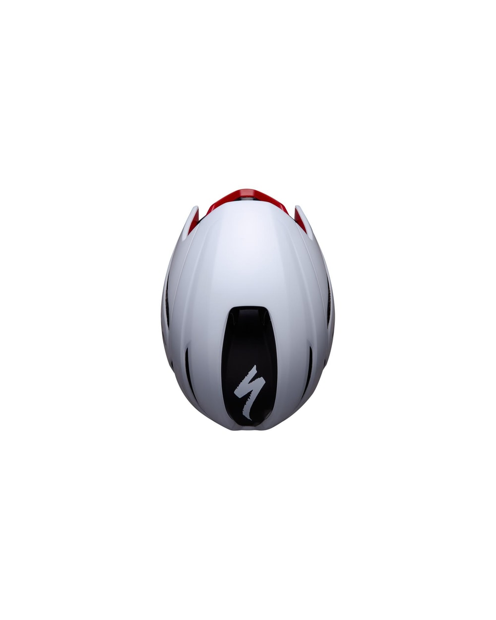 Specialized S-Works Evade 4 Helmet - WHITE/RED, top view