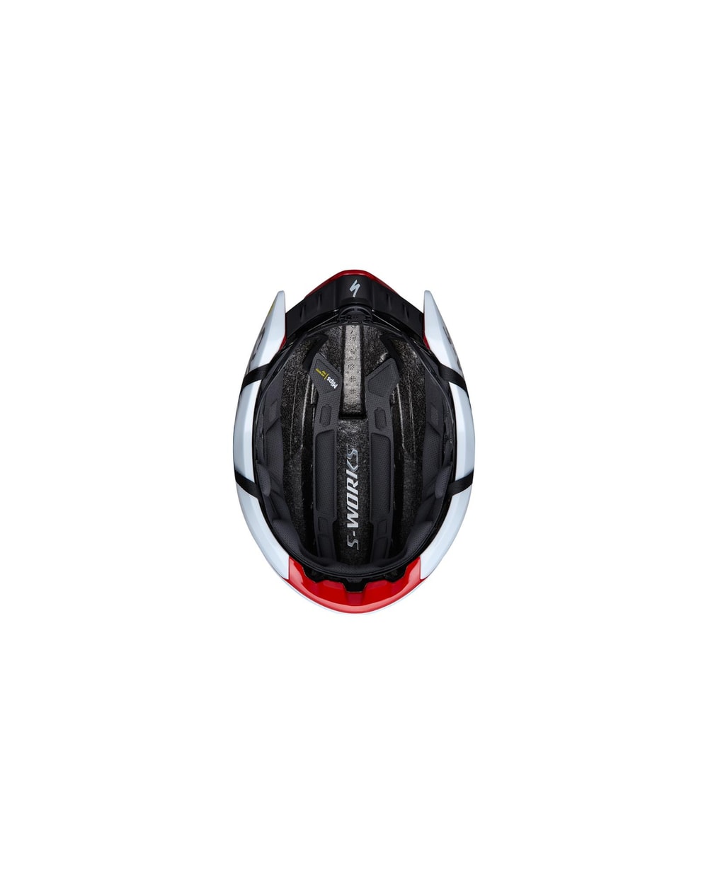 Specialized S-Works Evade 4 Helmet - WHITE/RED, inside view