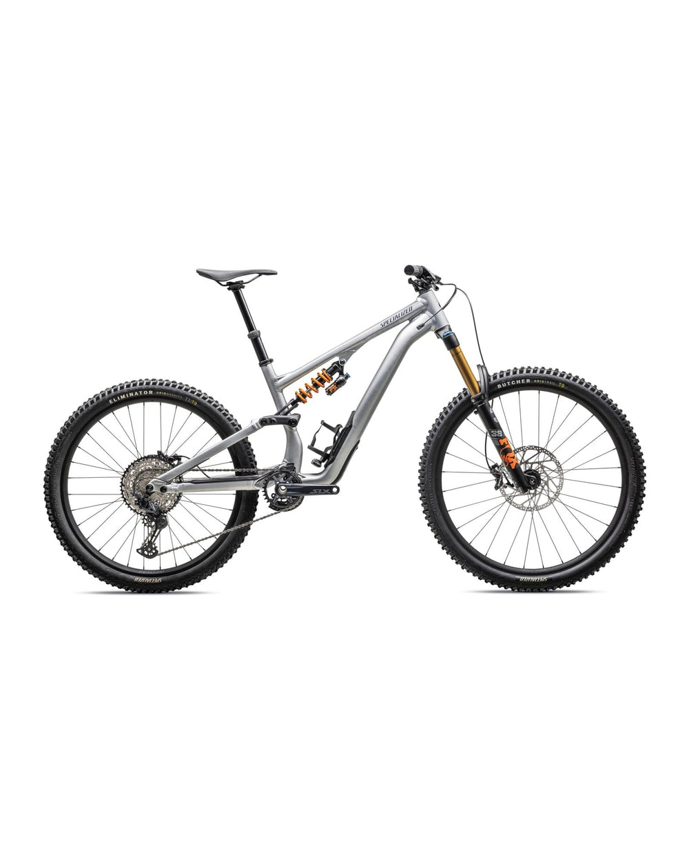 Specialized Stumpjumper 15 Alloy FOX Coil - 2025 - SATIN BRUSHED ALUMINUM/CAST BLUE, hero view
