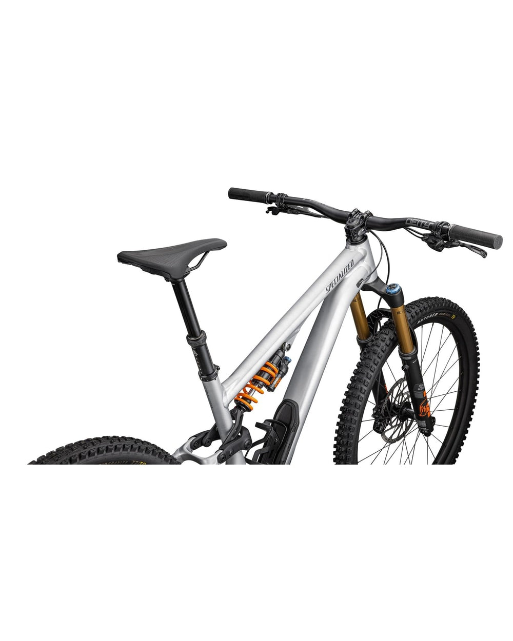Specialized Stumpjumper 15 Alloy FOX Coil - 2025 - SATIN BRUSHED ALUMINUM/CAST BLUE, rider point of view