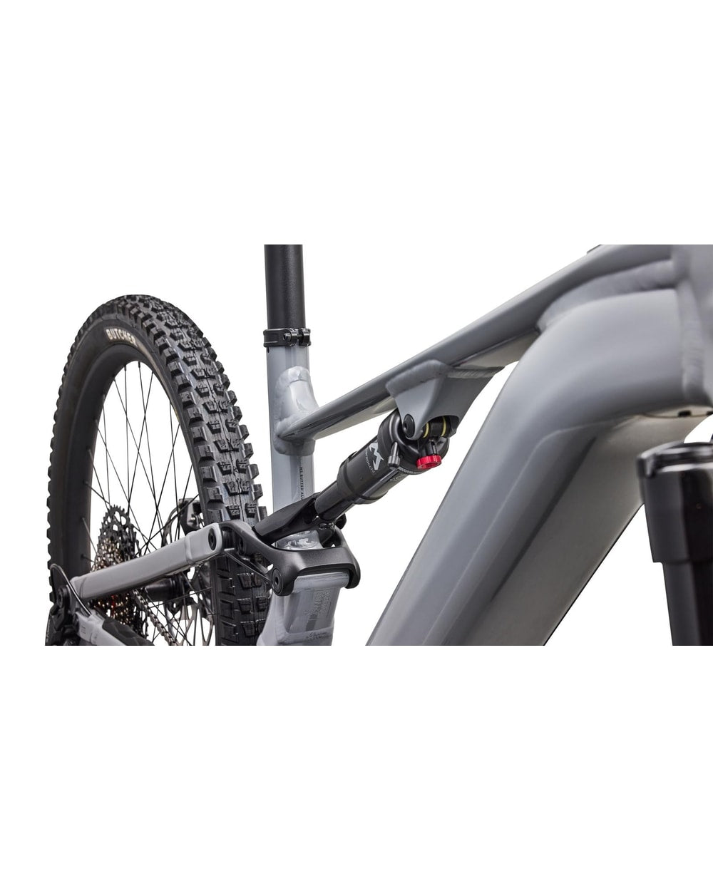 Specialized Turbo Levo 4 Alloy - 2027 - GLOSS COOL GREY, top tube detail