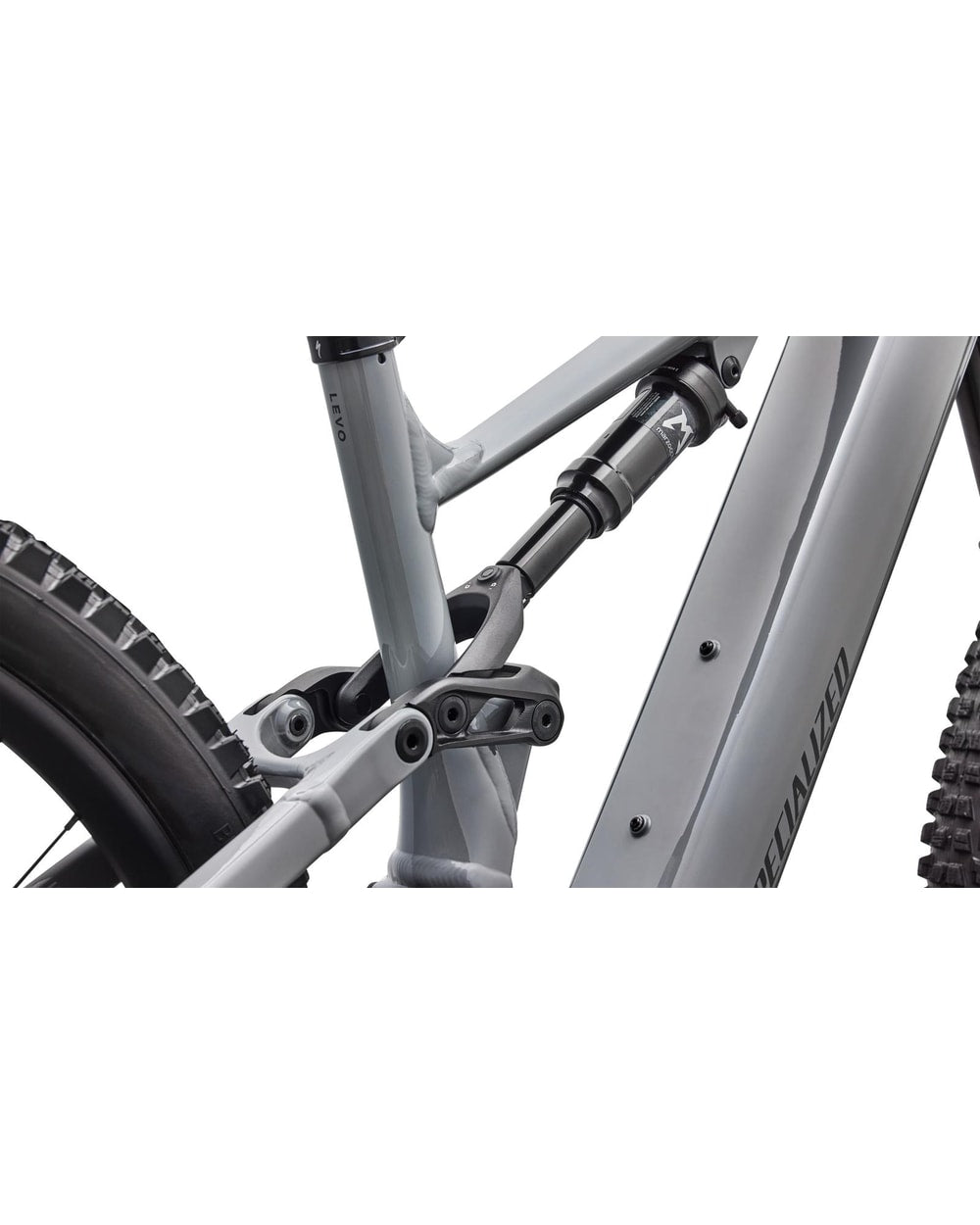 Specialized Turbo Levo 4 Alloy - 2027 - GLOSS COOL GREY, linkage detail