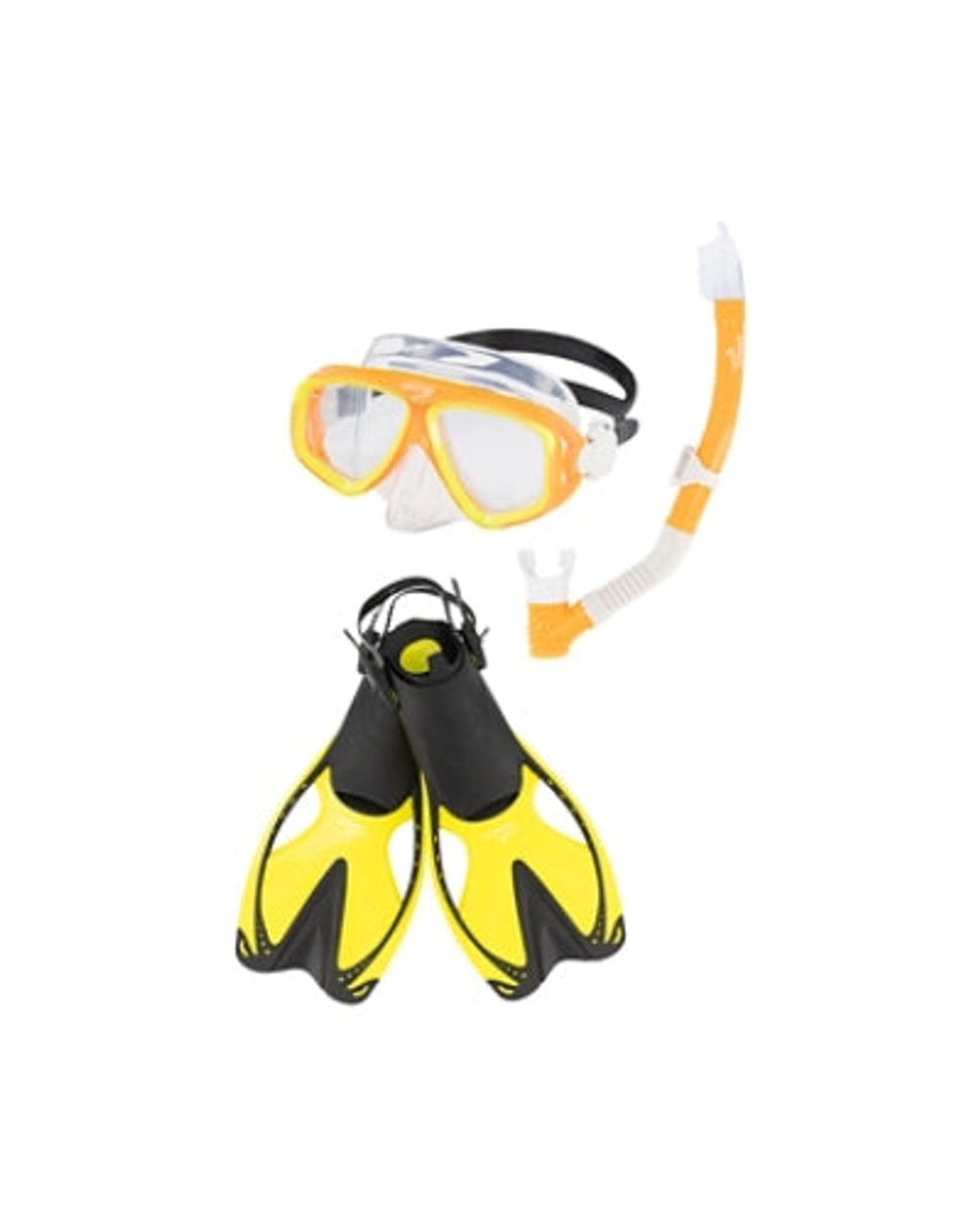 Speedo Adventure Mask, Snorkel & Fin Set - ORANGE GLOW