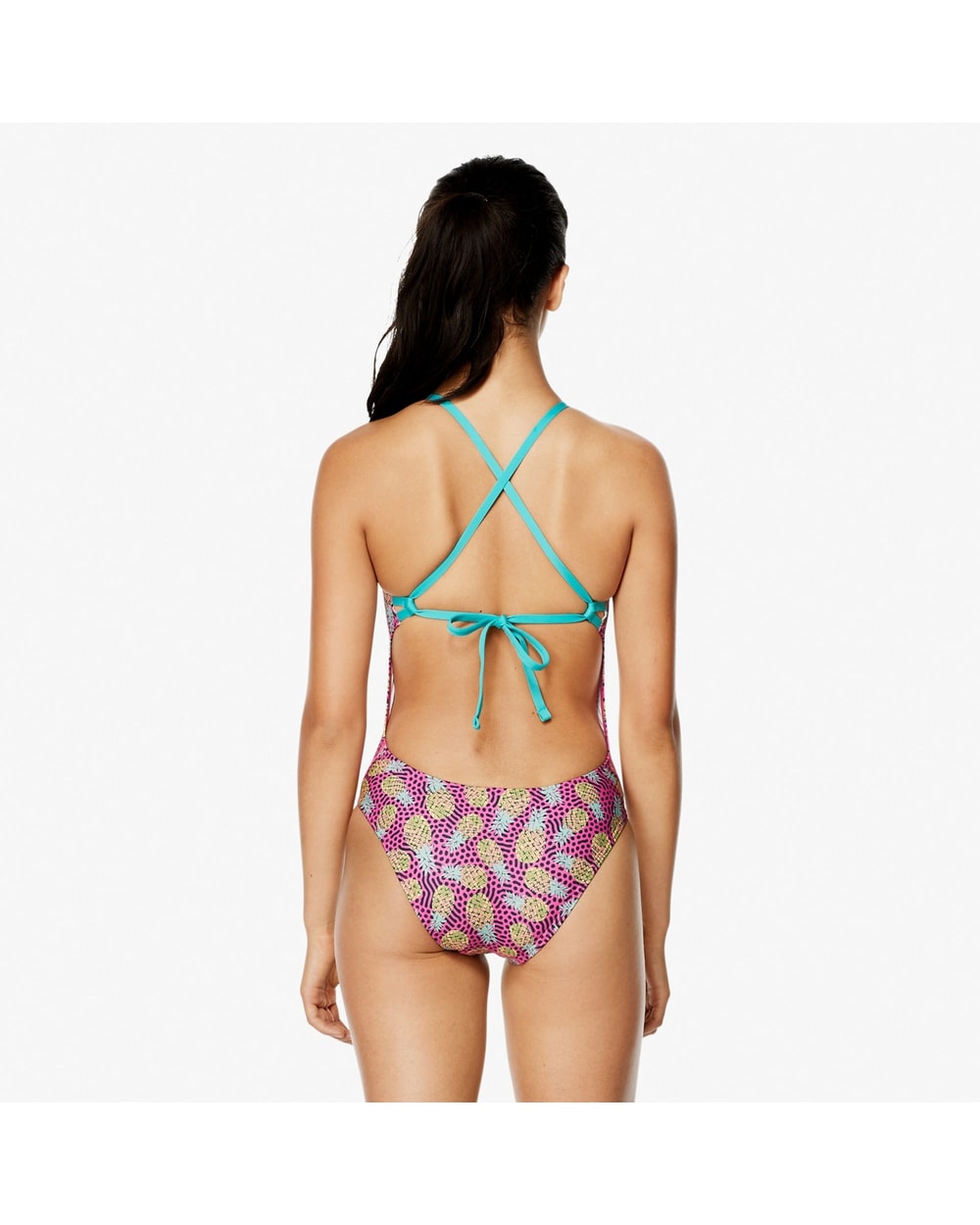 Speedo Women's Printed Tie Back One Piece - Pineapple Party