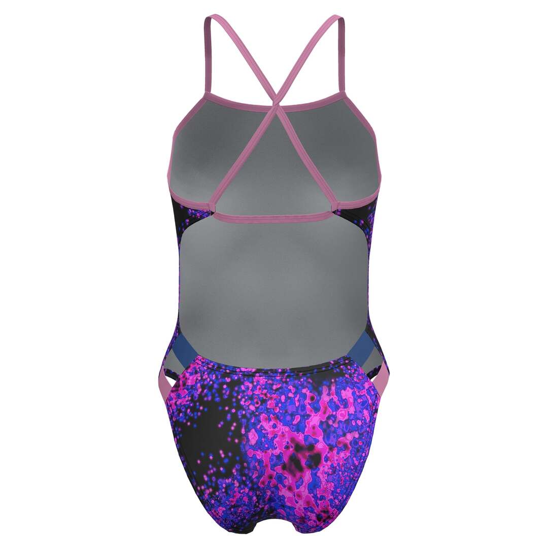 Speedo Printed Twist Back One Piece Hyper Lights/Candy Vibe back