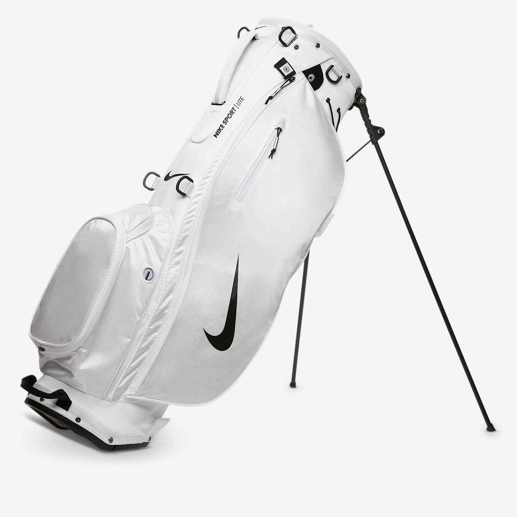 Nike Sport Lite Golf Stand Bag - White/Black, angle