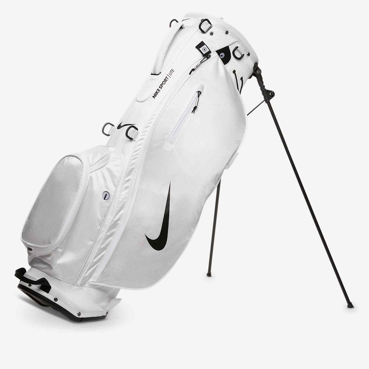 Nike Sport Lite Golf Stand Bag - White/Black, angle