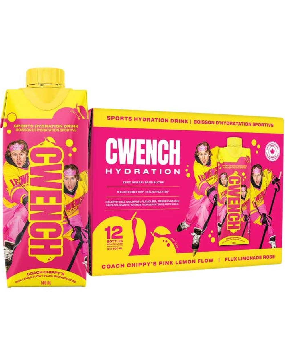 Cwench Pink Lemon Flow Sports Hydration Drink case