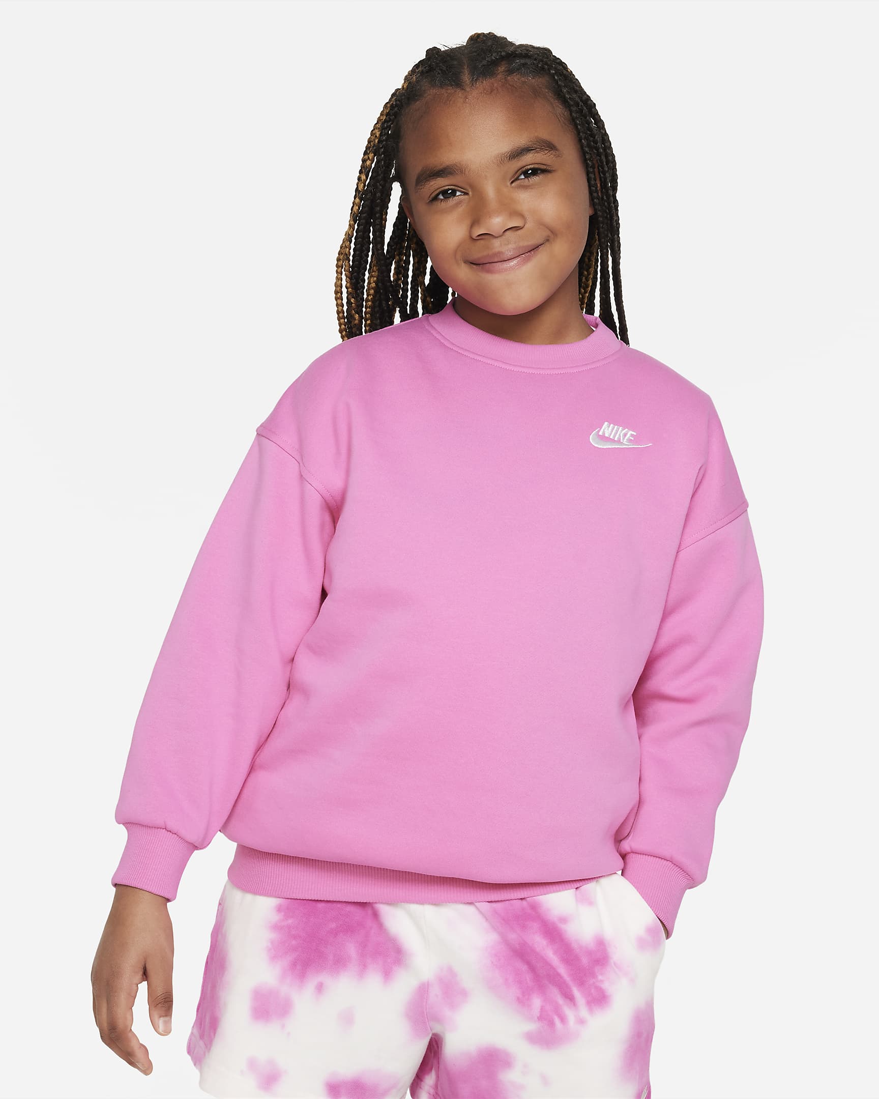 Nike Girls Sportswear Club Fleece Oversized Sweater