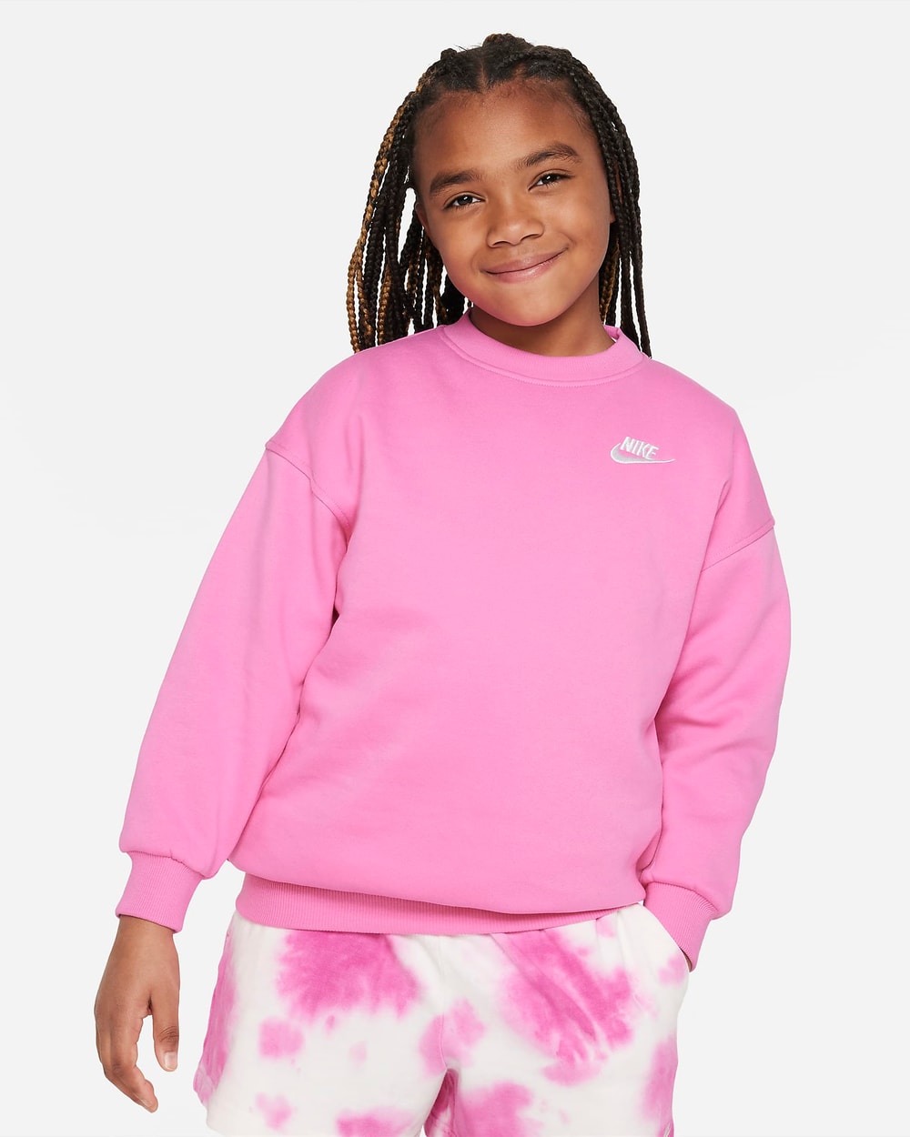 Nike Girls Sportswear Club Fleece Oversized Sweater