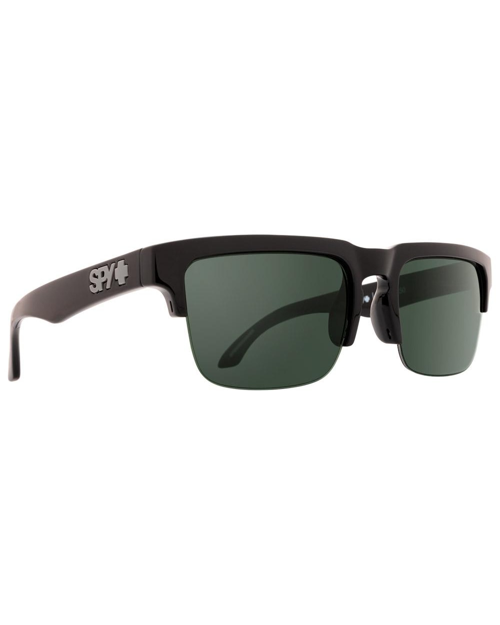 Spy Helm 50/50 Sunglasses, Black Happy/Grey Green, front view