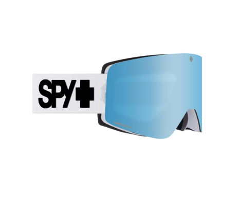 Spy Marauder SE Goggle - Everwhite Happy Boost Bronze with Ice Blue Mirror, front three-quarter view