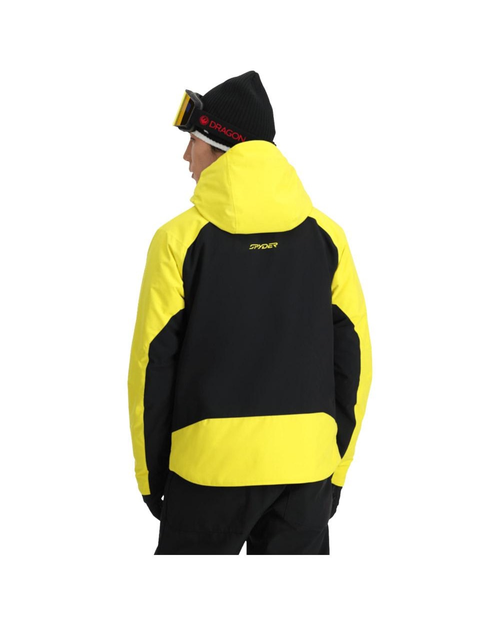 Spyder Men's Copper Jacket - Acid Yellow - back