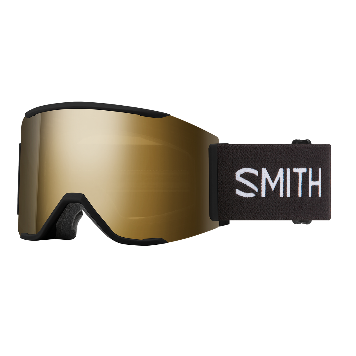 Smith Squad MAG Goggles - Black / ChromaPop Sun Black Gold Mirror, 3/4 view