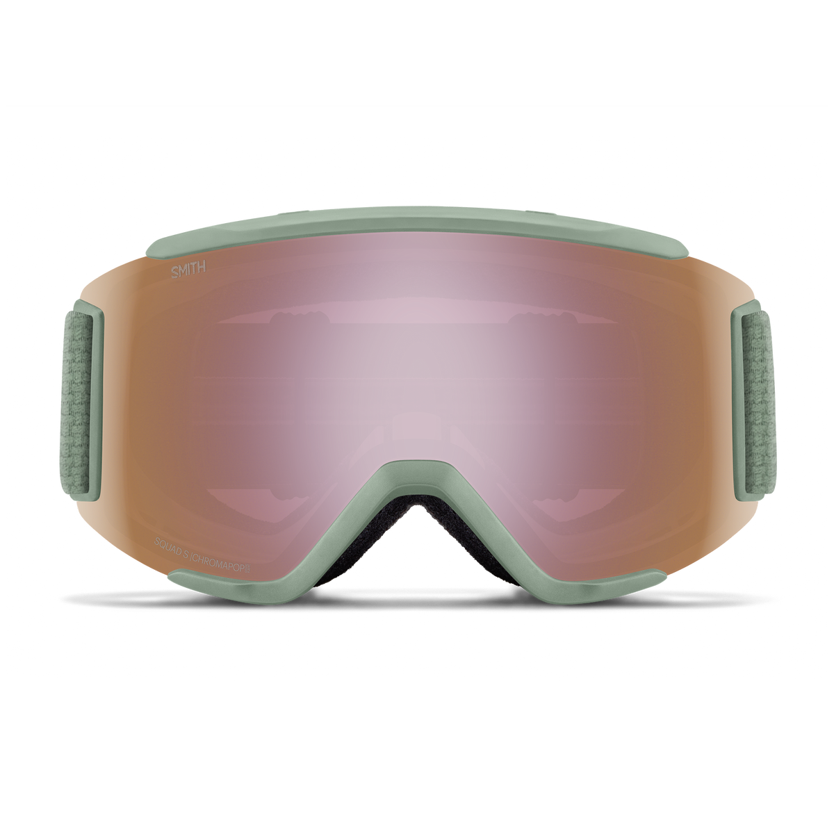 Smith Squad S Goggle - Olive Warm Steel / ChromaPop Everyday Rose Gold Mirror, front view