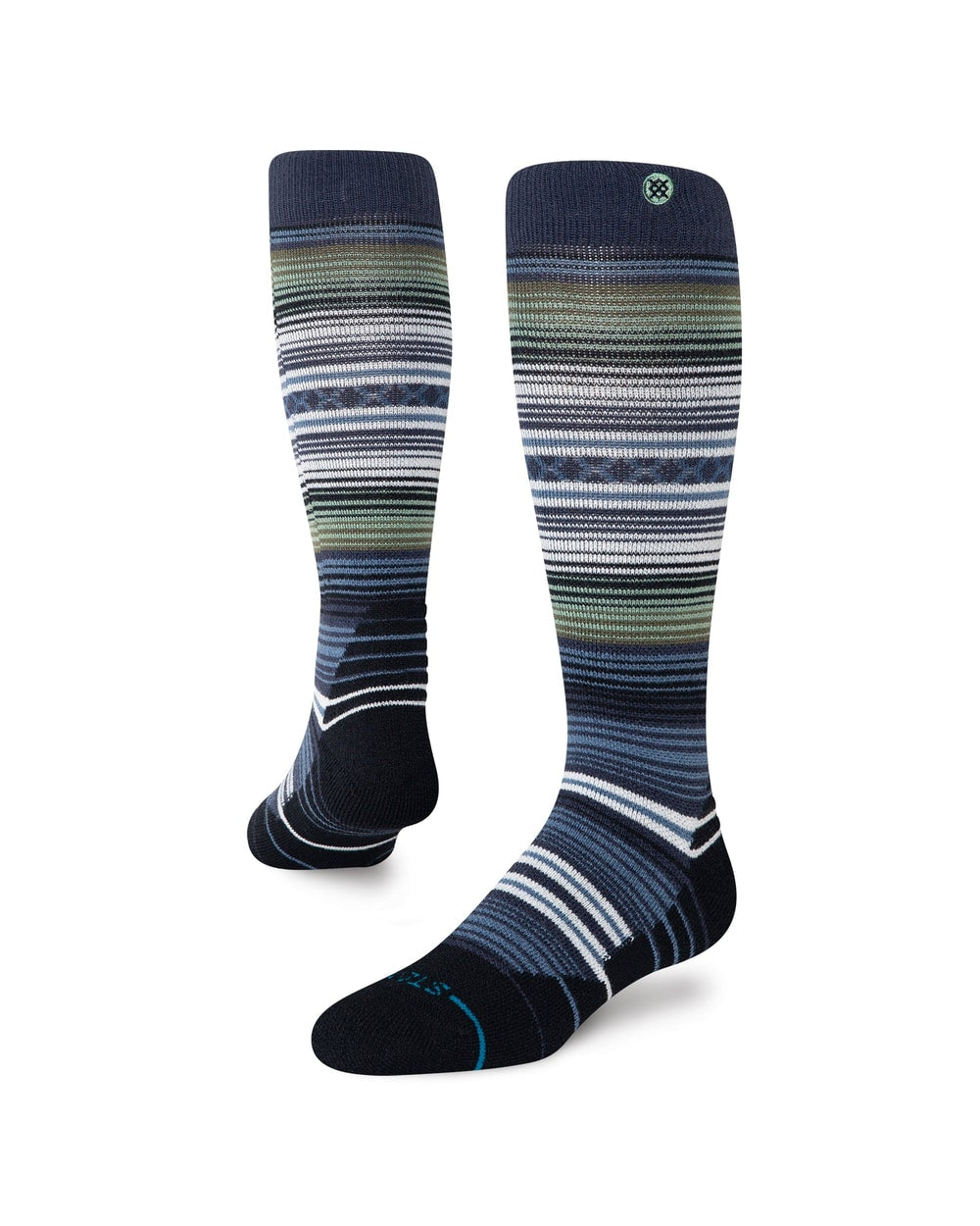 Stance Curren Mid Wool Snow Socks - Navy, front