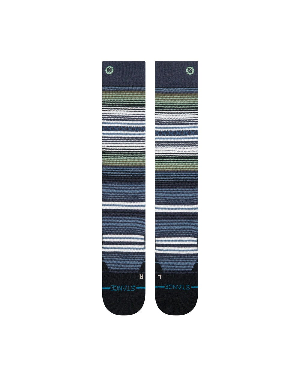 Stance Curren Mid Wool Snow Socks - Navy, back