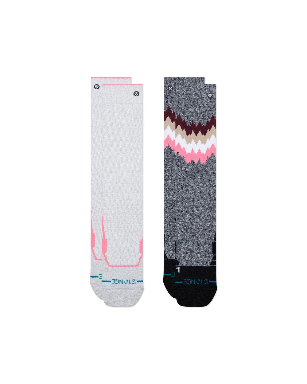 Stance Kids 2X Mid Poly Snow OTC Socks - 2 Pack - Grey