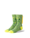 Stance Kids' Spikey Crew Socks - Green - front