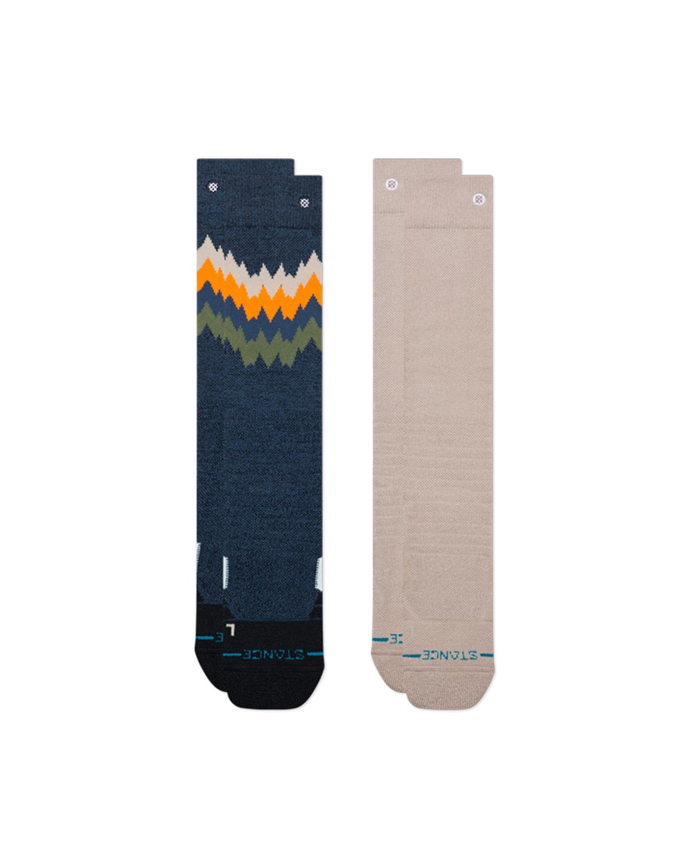 Stance Kids Thompson Mid Poly Snow OTC Socks - 2 Pack - Navy Heather