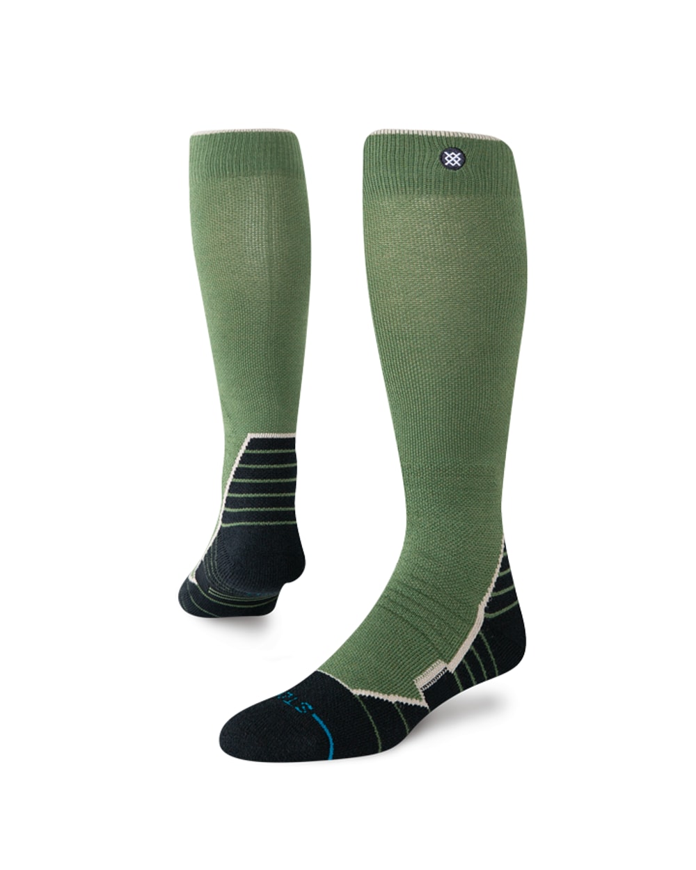 Stance Men's Contrast Mid Wool Snow OTC Socks - Green