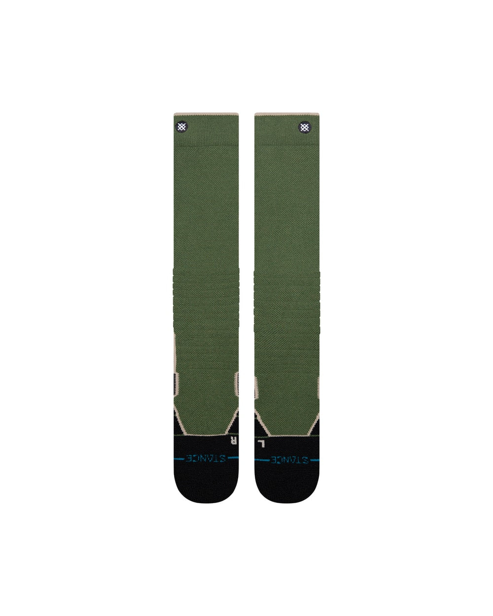 Stance Men's Contrast Mid Wool Snow OTC Socks - Green detail