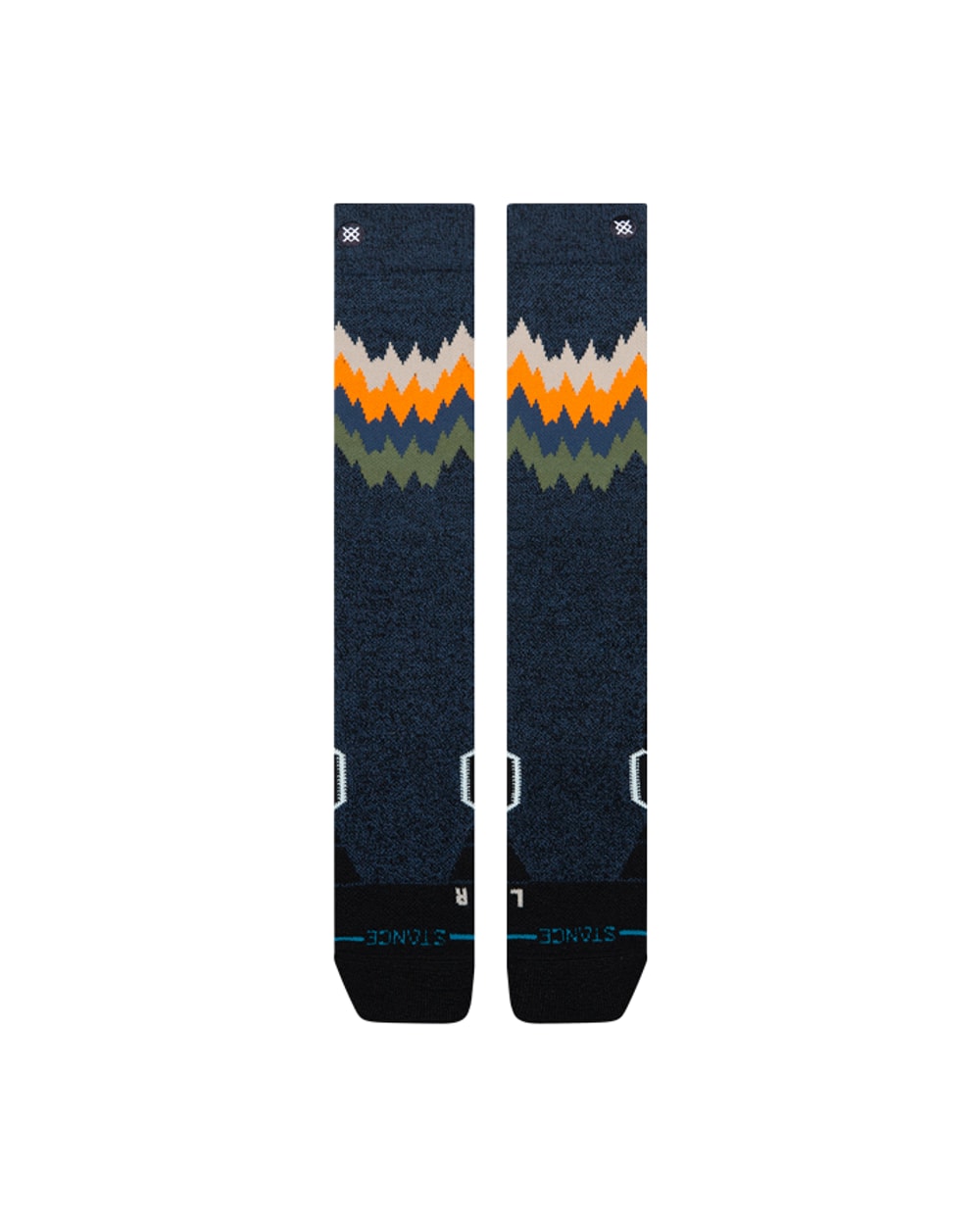 Stance Men's Thompson Mid Wool Snow OTC Socks - Navy Heather detail