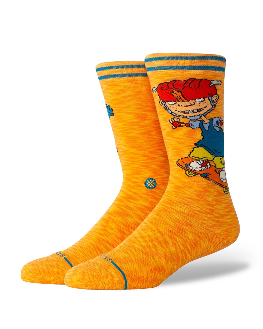 Stance Sam and Twister Crew Socks Orange - front