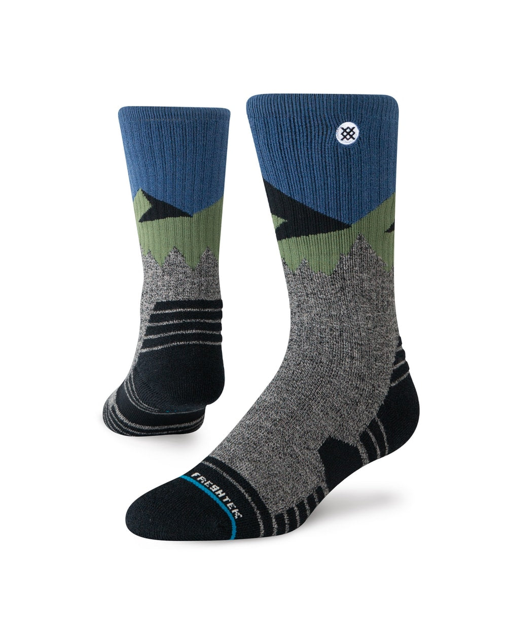 Stance South Face Hike Crew Socks - Black Heather