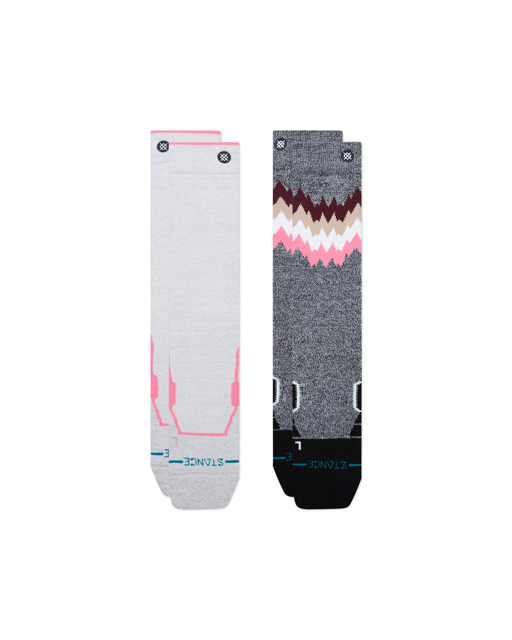 Stance Women's 2X Mid Poly Snow OTC Socks - 2 Pack - Grey