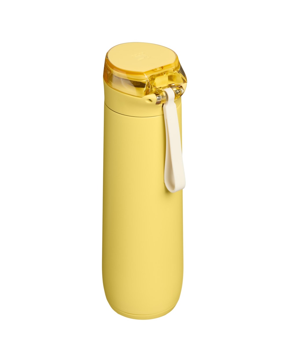 Stanley The Flowstate Spring Bottle 20oz - Daffodil, back view with lanyard