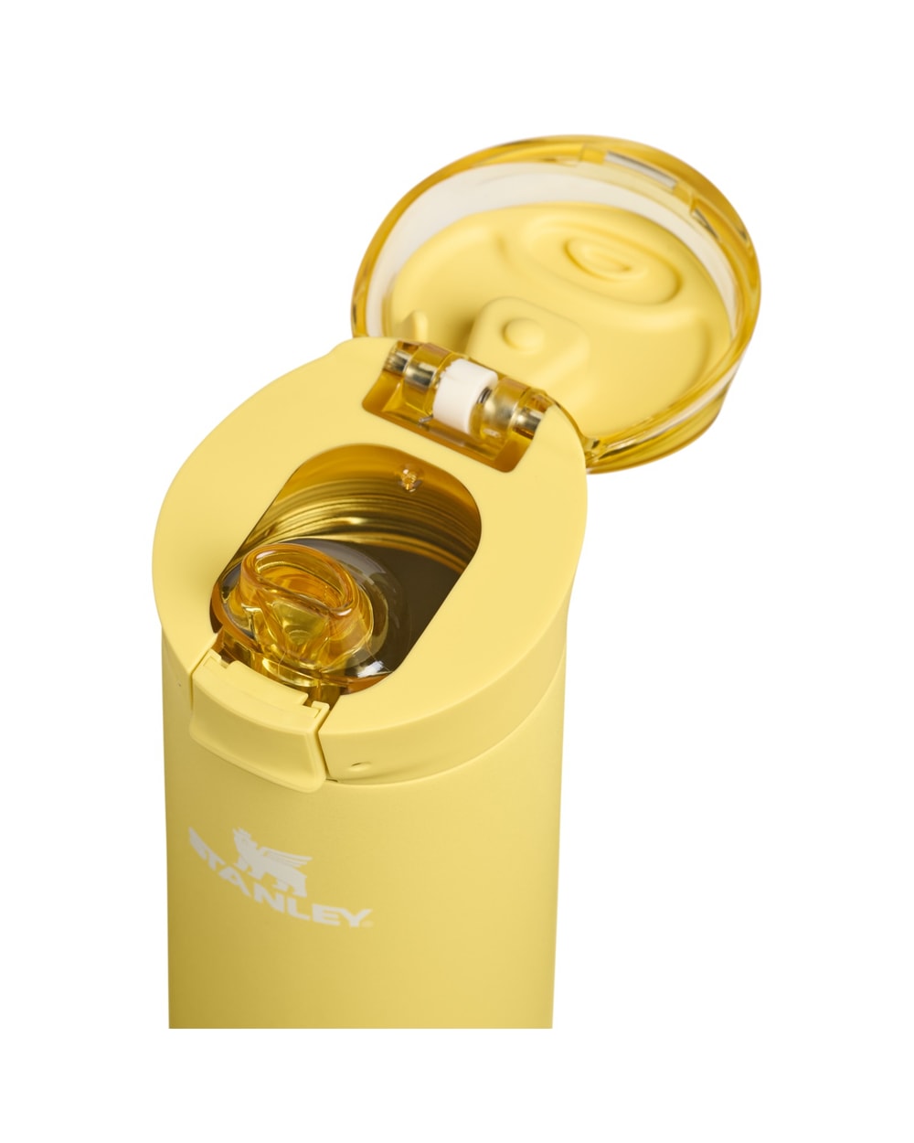 Stanley The Flowstate Spring Bottle 20oz - Daffodil, open lid detail