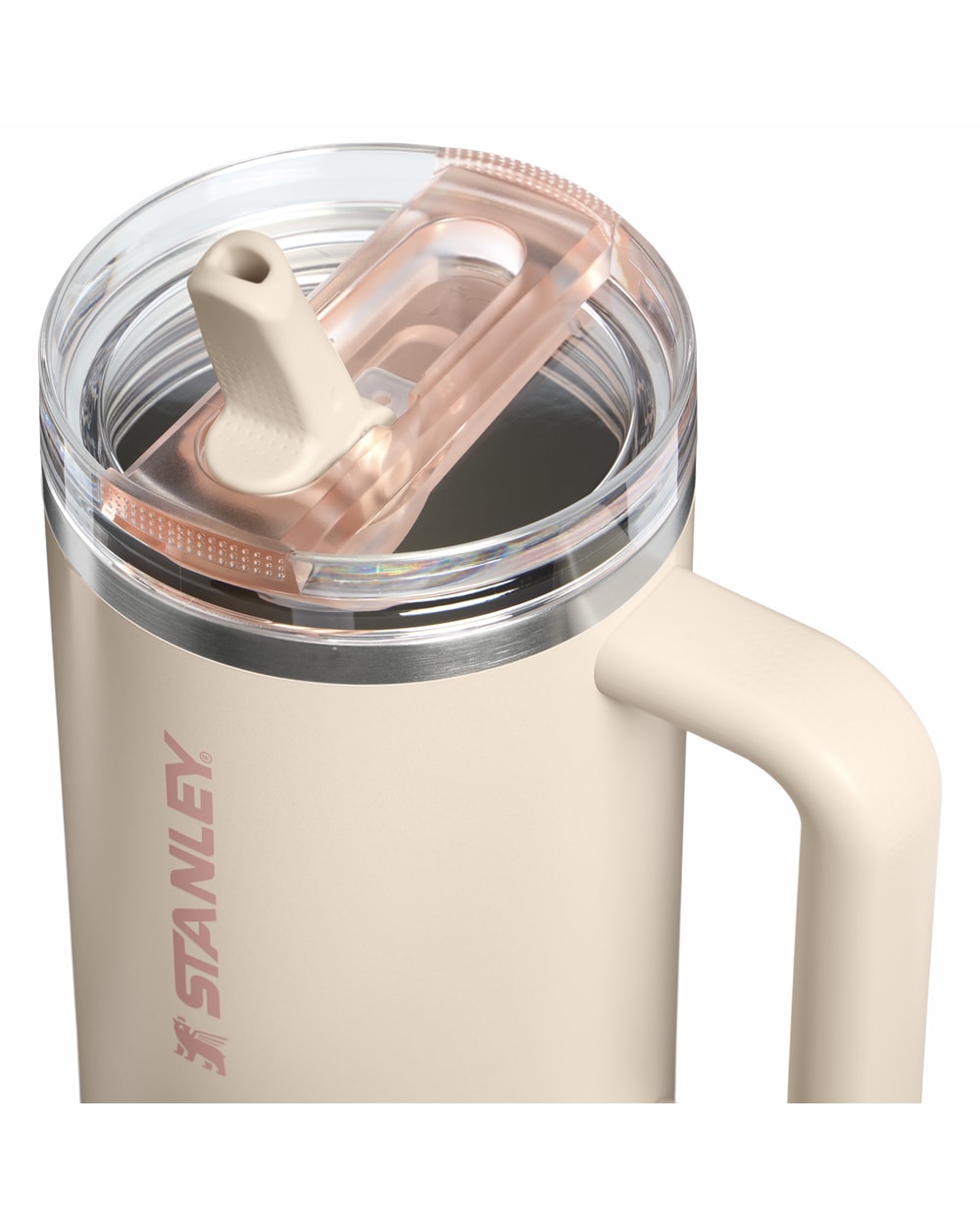 Stanley Quencher ProTour Flip Straw Tumbler 40oz Champagne lid detail