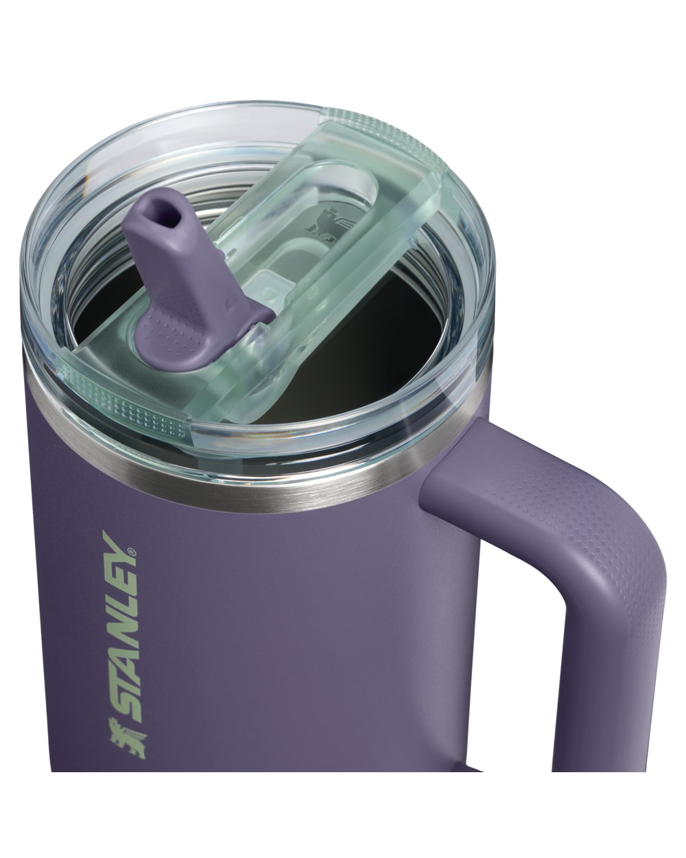 Stanley Quencher ProTour Flip Straw Tumbler 40oz Purple Umbra lid detail