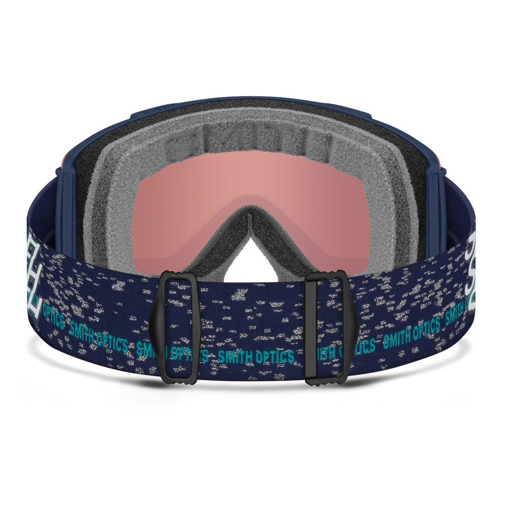 Smith Stash XL Goggles in Midnight Snow with ChromaPop Everyday Blue Mirror lens - back