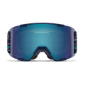 Smith Stash XL Goggles in Midnight Snow with ChromaPop Everyday Blue Mirror lens - front