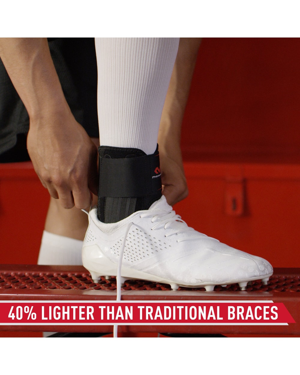 McDavid Stealth Cleat Ankle Brace with Minimal Coverage & Flex- Support Stays