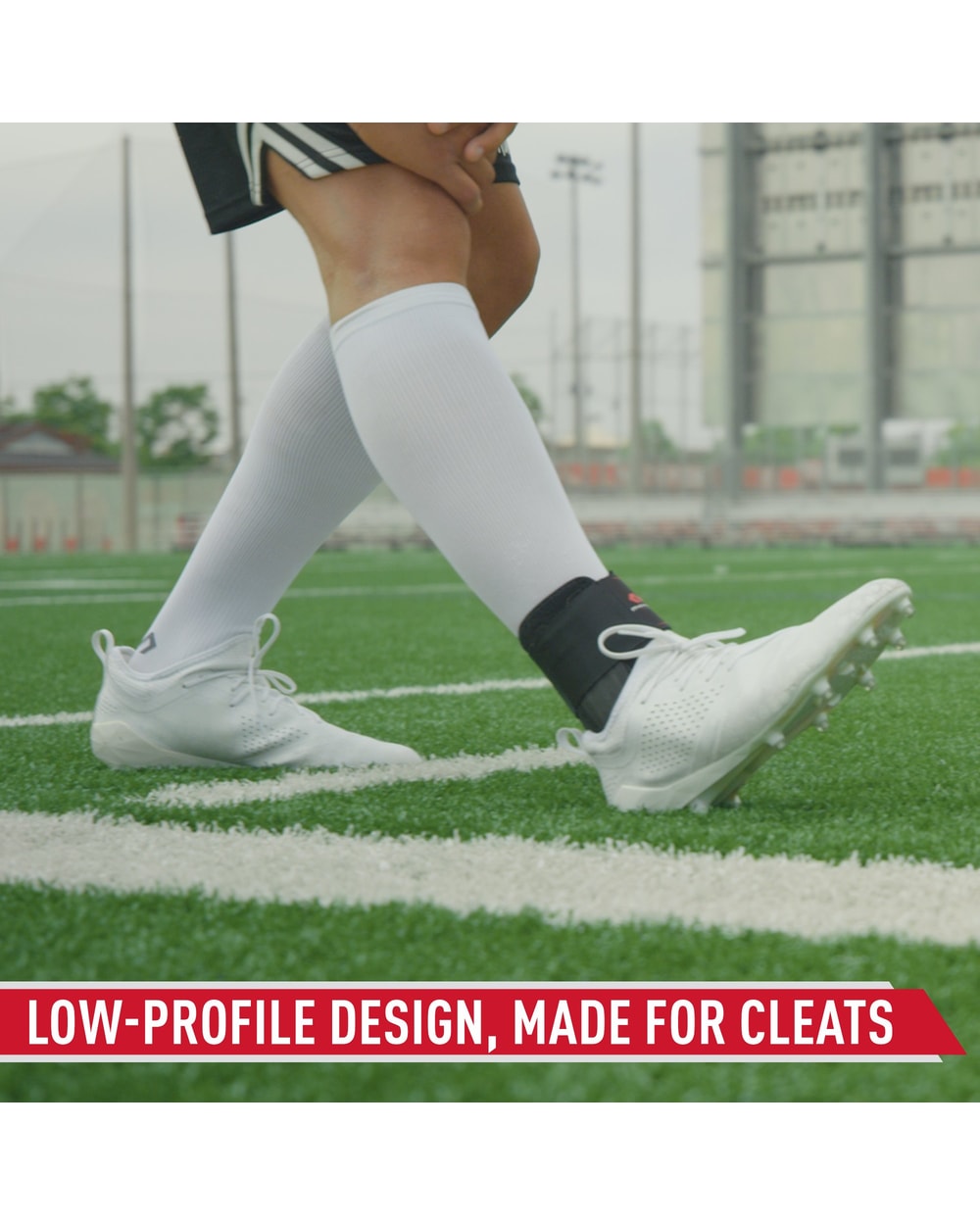 McDavid Stealth Cleat Ankle Brace with Minimal Coverage & Flex- Support Stays