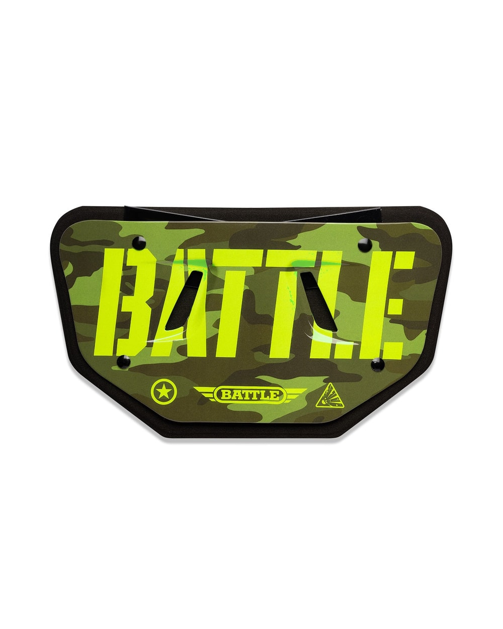 "Stencil Camo" Football Back Plate - GREEN CAMO
