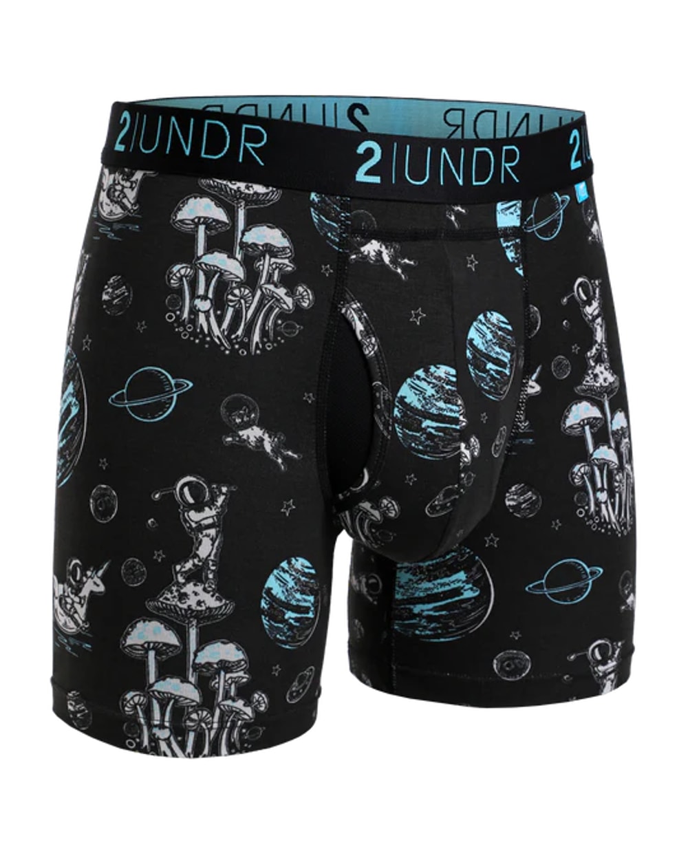 Swing Shift Boxer Brief - Space Golf Black