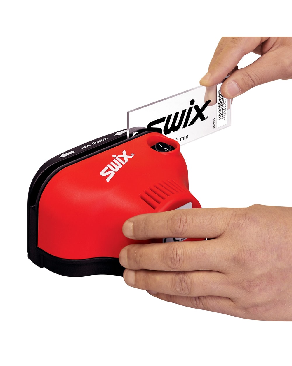 Swix World Cup Electric Scraper Sharpener 110V - in use