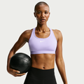 Nike Women's Swoosh Medium Support Padded Sports Bra (2026) - Purple Pulse, front