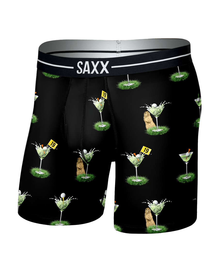 Saxx Volt Breathable Mesh Boxer Brief - My Handicap-Black