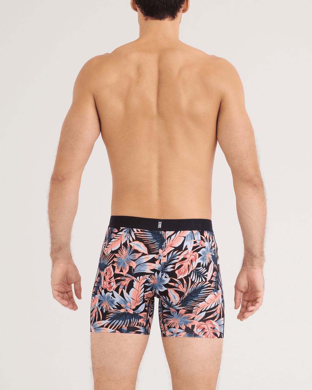 Saxx Droptemp Cooling Cotton Boxer Brief - Palm Passion Black back