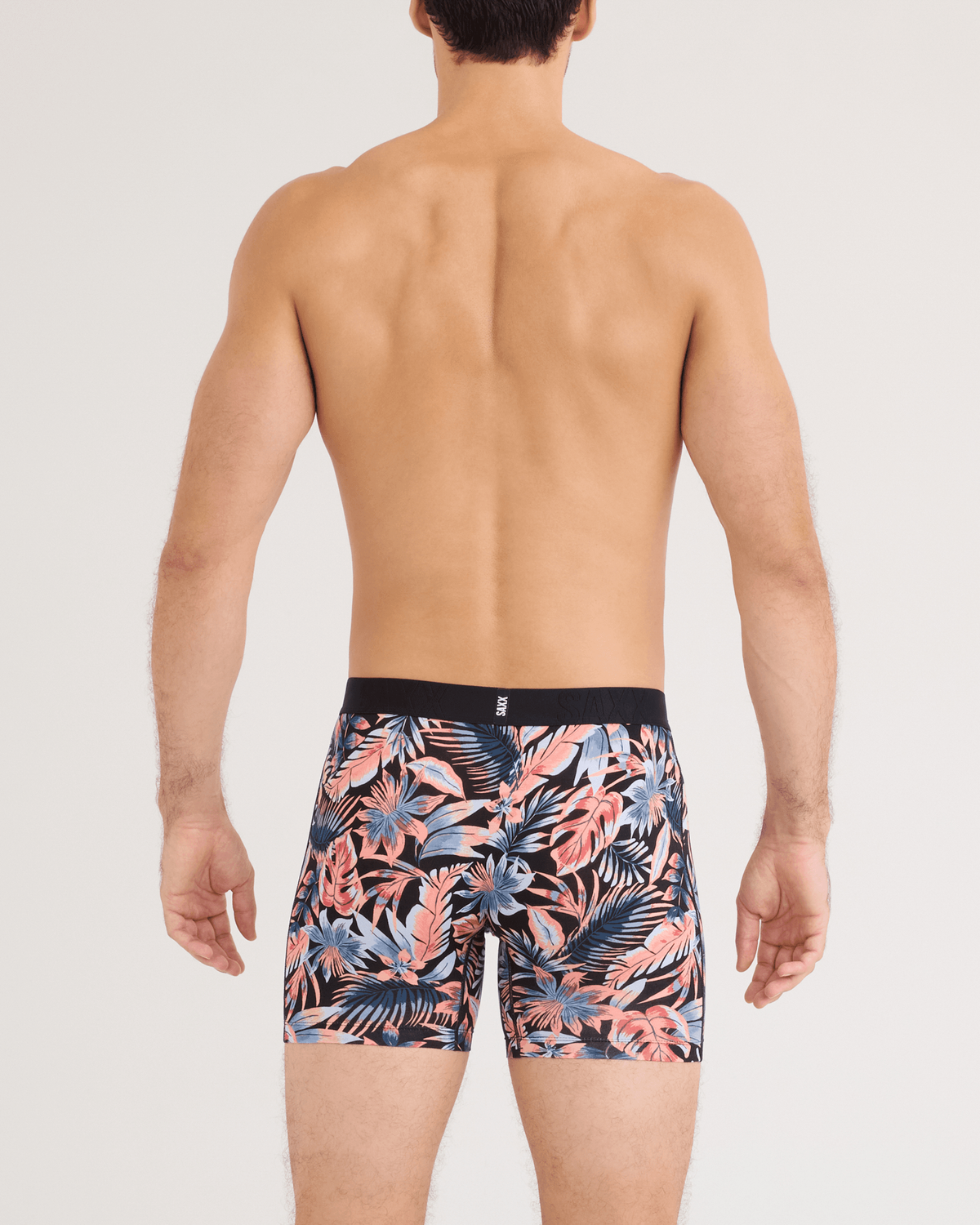 Saxx Droptemp Cooling Cotton Boxer Brief - Palm Passion Black back