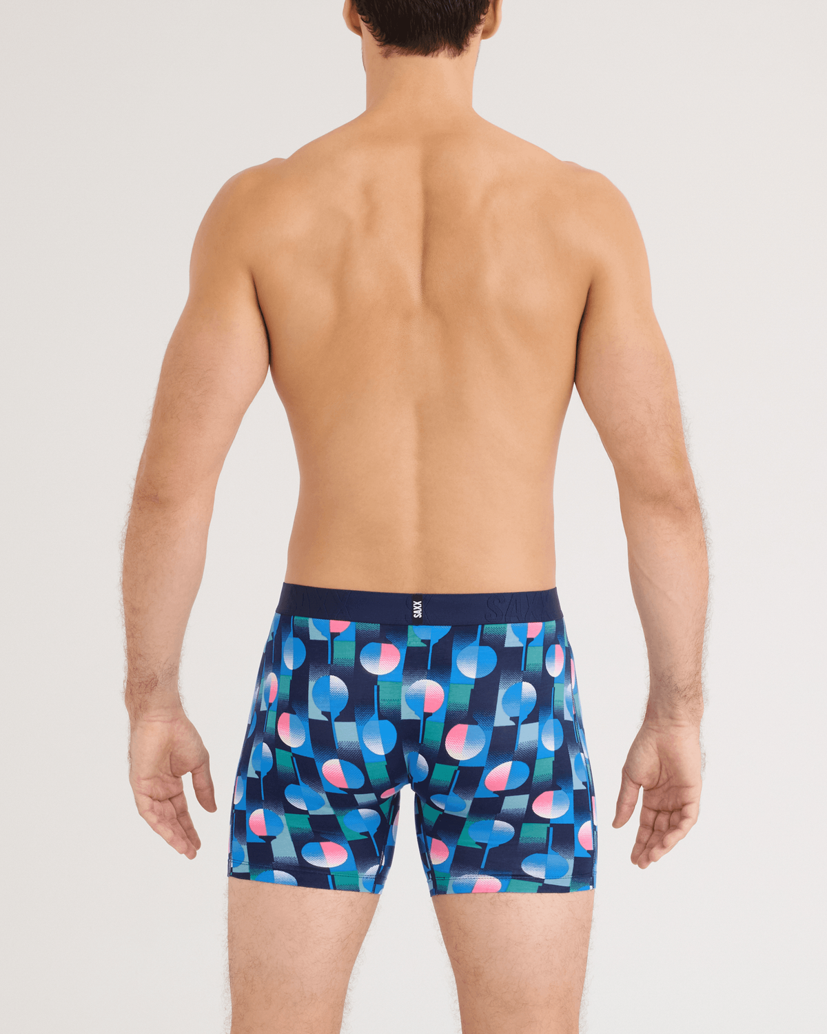 Saxx Droptemp Cooling Cotton Boxer Brief - Tee Up Maritime Blue detail