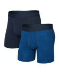 Saxx DropTemp Cooling Cotton Brief Boxer (2 Pack) - Rad Plaid/Dark Ink