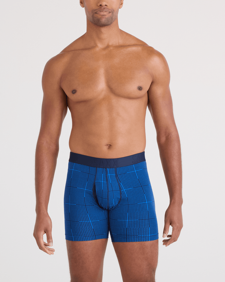 Saxx DropTemp Cooling Cotton Brief Boxer (2 Pack) - Rad Plaid/Dark Ink