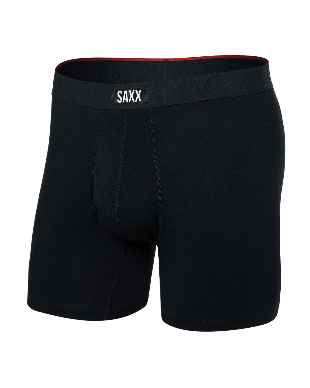 Saxx Vibe Xtra Boxer Brief Fly - Black, front flat