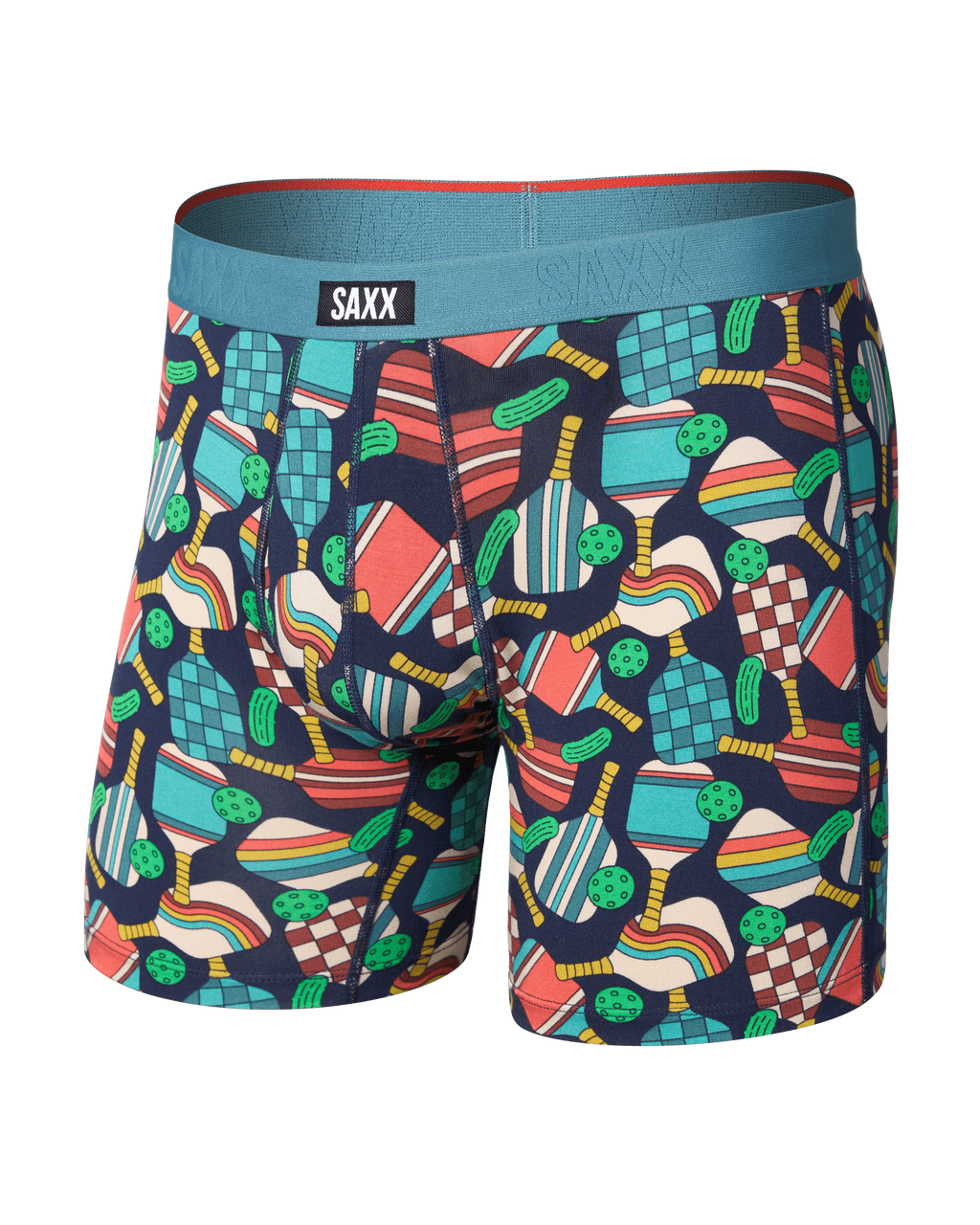 Saxx Vibe Xtra Boxer Brief Fly - Dillball Seascape, front flat